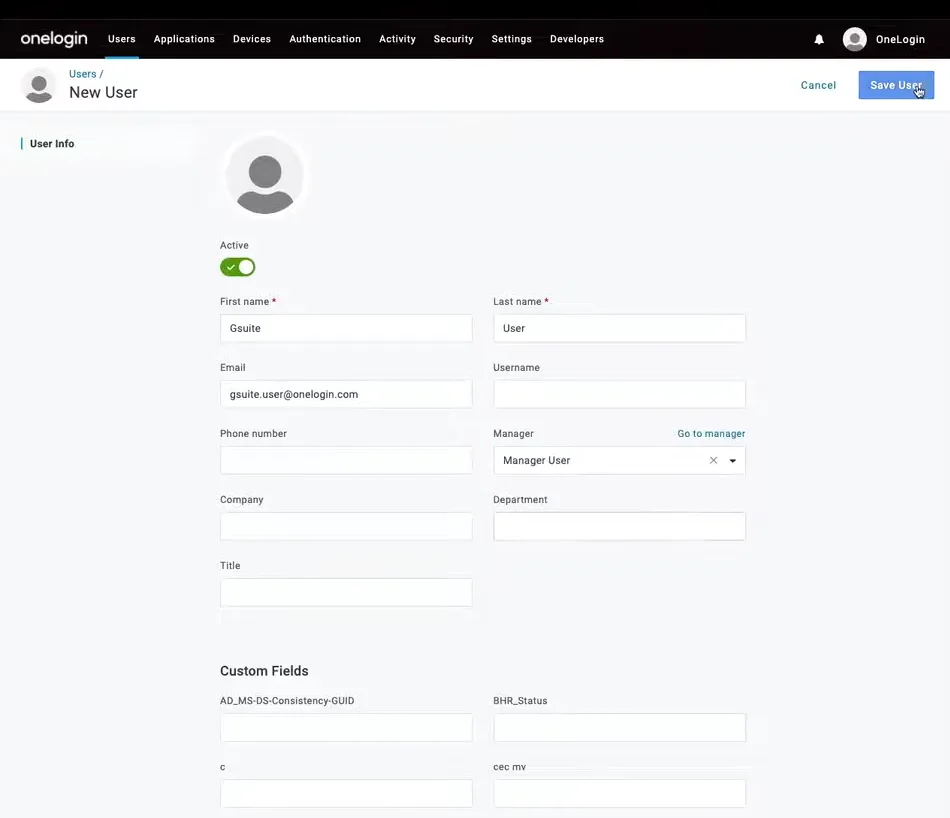 OneLogin application catalog with pre-integrated applications